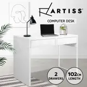 FTYP Computer Desk Drawer Cabinet Home Office Study Table Home Office White