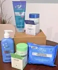 LACURA 5 Piece Skin Care Set: Q10 Day & Night Cream, Cleanser, Scrub, Towelettes