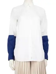 White & Blue Long Sleeves Shirt