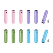 12 Pcs Shoelace Tips with Screw, Alloy Cylindrical 25mm Aglets End Tip, 4 Color