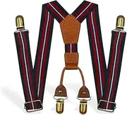 [VOMZIKL] Braces for Men, Braces Men's Braces for Trousers, Y Back Adjustable Braces