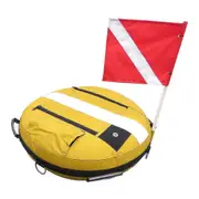 Freediving Training Buoy Float Ball with Flag Safety Equipment,Yellow