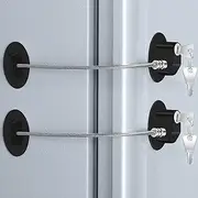 CICICO 2 Pcs Fridge Locks for Children - Mini Fridge & Freezer Locks, Used in Refrigerator, Cabinets, Drawers, Toilet Seat (2.1 x 1.5 in)