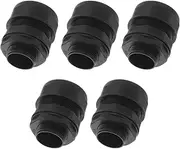 X AUTOHAUX M25x1.5 Cable Glands 28.5mm / 1.12" Bellows Waterproof Tightening Joint Straight-Tube PA66 Nylon Black 5 Pcs