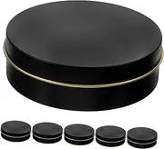 JEWEDECO 6Pcs Portable Candle Containers Multi Function Tinplate Candle Cases Compact for Outdoor Travel Organize Your Candles and Accessories for DIY