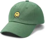 [SONMONY] Smile Face Toddler Baseball Cap Boy Baseball Hats Kids Washed Funny Hats Adjustable Cute Caps for 3-12 Years…