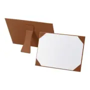 8.5x11 Certificate Holder with Stand, Document Holders Horizontal, Brown