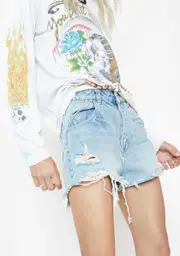 [Rollas] Sylvie Blue Dusters Denim Shorts