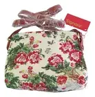 Peony Flower Design Beige/Red Tapestry Small Pouch Crossbody Bag Signare