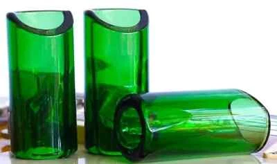 The Rock Slide Moulded Glass Guitar Slide - Green Medium