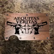Wood Wallet Minimalist Laser Engraved with Aequitas Veritas Boondock Saints