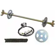 740mm Rear Axle Hub kit+Brake Disc Sprocket +Chain Go Kart Drift Trike Bike