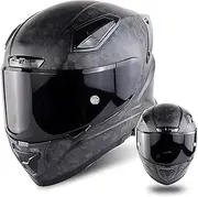 Flip Up Motorcycle Helmet with Bluetooth DOT/ECE Approved Motorbike Full Face Integrated Modular Helmet Dual Sun Visor Motocross for Adults Men Women M,3XL=64-65CM