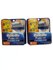 NEW Gillette FUSION Proglide Razor Blade Refills 2 PACK x 4=8 Cartridges Total