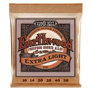 Ernie Ball Earthwood Extra Light Phosphor Bronze Acoustic Guitar Strings, 10-50 Gauge