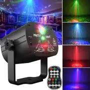 DJ Disco Stage Party Lights, Battery Powered Laser Light Sound Activated RGB Fla