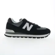 New Balance 574 XML574DZB Mens Black Suede Lifestyle Sneakers Shoes 11