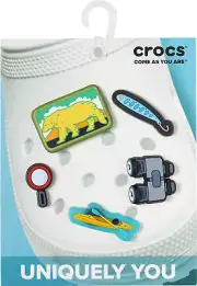 CROCS Jibbitz Bird Watcher 5 Pack Shoe Charms 10009876 Binoculars Kayak Fishing