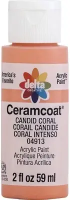 Delta Ceramcoat Acrylic Paint 2oz-Candid Coral 2001-4913