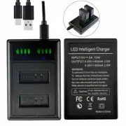LED DUAL USB Battery Charger for Canon EOS M M2 M10 M50 M100 100D Kiss X7 LP-E12