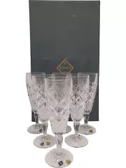 Bohemia Crystal Champagne Glass Set of 6 Czech Crystal Glasses