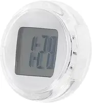 Car Dashboard Clock Small Digital Clock for Digital Clock Small Waterproof Digital Clock Odometer Car Clocks for Dashboard Speedometer Mini Digital Clock Stick on Auto White