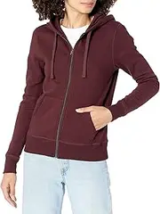 [Amazon Essentials] Women's French Terry Fleece Full-Zip Hoodie (Available in Plus Size)