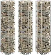 Raised Garden Bed Set of 3, Elevated Planter Box Plant Container Circular Gabion 3 pcs Galvanised Steel 脴30x100 cm