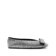 [Ferragamo] Ferragamo Crystal-embellished Ballet Flat 6 US BLACK/WHITE