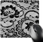 3dRose LLC Sassy Lace Print Perfect for Bachelorette Or Lingerie Parties Pattern Mouse Pad,Black and White (mp_26419_1)