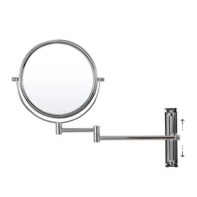 Unbranded Bathroom Makeup Mirror Small Round Magnifying Wall Mounted Adjustable