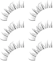 VICASKY Halloween Manga Eyelashes with Pearls Natural Curly Faux Lashes for Women Fluffy False Eyelashes for Cosplay Parties Dramatic Look for Stage Performances