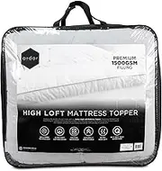 Ardor 1500GSM Ball Fibre Mattress Topper, Queen, White