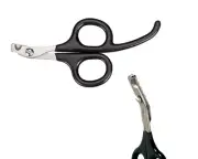 PET NAIL SMALL SCISSOR w/XL FINGER REST Trimmer Clipper Dog Cat Bird Reptile