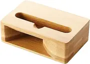 Wooden Phone Holder Amplifier, Portable Bamboo Passive Speaker with Smartphones Stand | Natural Eco-Friendly Sound Amplifiers for Home, Office Desk | Outdoor Travel Activity Use