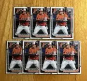 Lot 7x - Adley Rutschman 2024 Bowman Baseball #77 - Baltimore Orioles