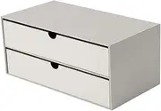 Nakabayashi RTY-CW01LG Retray Chest Wide 2-Tier/Light Gray