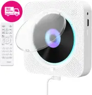 Qoosea 6-in-1 Portable CD Player Bluetooth Wall Mount Remote FM Radio Speaker
