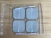 2 sets of 2 Tens Machine Pads Replacement Electrode Gel Pad Self Adhesive 4x4cm