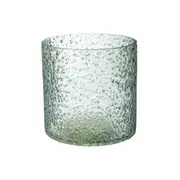 Ice Rock Salt Glass Hurricane/ Vase/ Planter