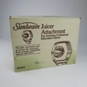 Sunbeam Juicer Attachment for Professional Mixmaster Mixers 94366 Vintage Sealed