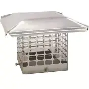The Forever Cap Chimney Cap 9"x9" Square Adjustable Single Flue Stainless Steel