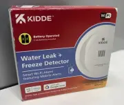 KIDDE Smart Detection Water Leak + Freeze Detector 60WLDR-W Battery Operated