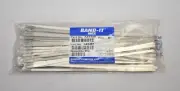 Band-It Idex AX7559 Stainless Steel Zip Ties Metal 3/8" x 10" 100 Pack Silver