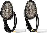 Motorcycle Indicators Turning For Y&amaha YZF R1 R6 R6S Motorcycle LED Turn Signal Light Indicator Lamp Flush Mount Running(Smoked)