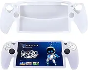 Vanrain Silicone Case Compatible with Sony PS5 PlayStation Portal Protective Case, Slim Soft Silicone Protective Case, Anti-Scratch Case Cover, Shockproof Protective Case for PS5 Portal, White
