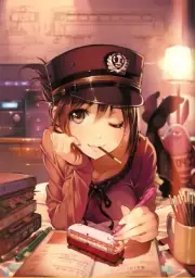 Anime rail wars girls manga brown eyes pocky iida Playmat Gaming Mat