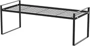 Expandable Cabinet Shelf, Rust Resistant Cupboard Stand Spice Rack, Cabinet Pantry Shelf, Standing Stackable Organization and Storage for Kitchen Bathroom, 50.5X21X18.5cm