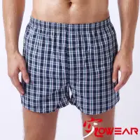 在飛比找momo購物網優惠-【jowear 究】100%純棉舒適男平口褲/四角褲 -湛藍