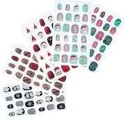 PLAFOPE 120Pcs children's nails kids fake nails girls fake nails false nails with glue for kids Children Fake Nails Kids False Nails Artificial Nail Xmas Fake Nail Party Fake Nail manicure